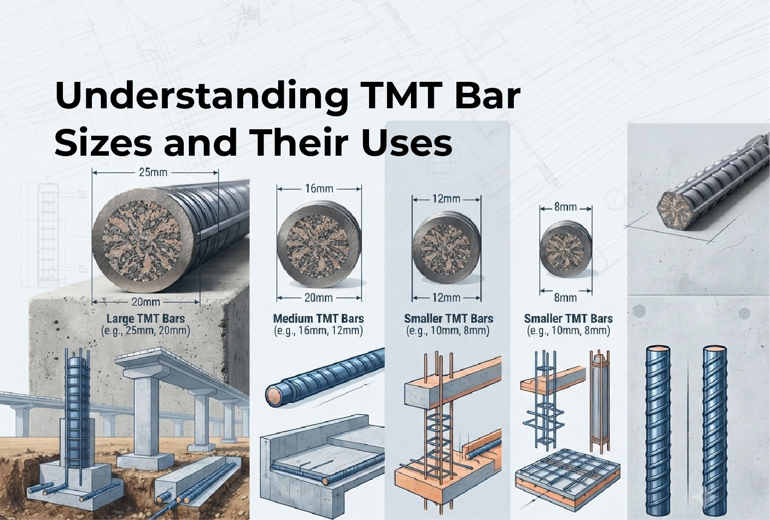 Understanding TMT Bar Sizes and Their Uses